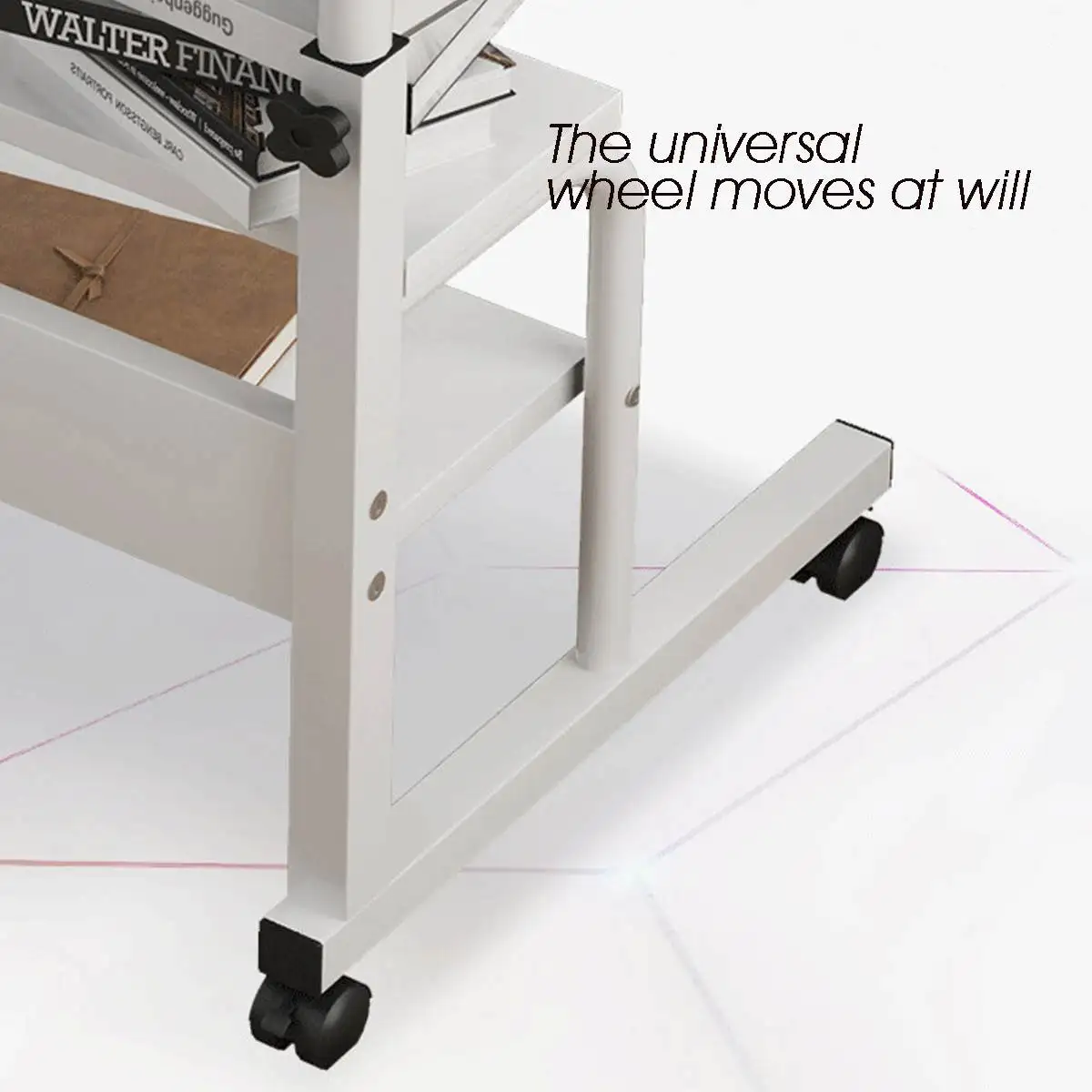 

Wooden Portable Computer Laptop Study Desk Height Adjustable Rotated TV Dinner Coffee Desk Console Table Laptop Desk Wheels