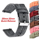 Ремешок нейлоновый быстросъемный для Samsung Galaxy Watch 4 42 46 Active Watch Gear S3 Sport S2