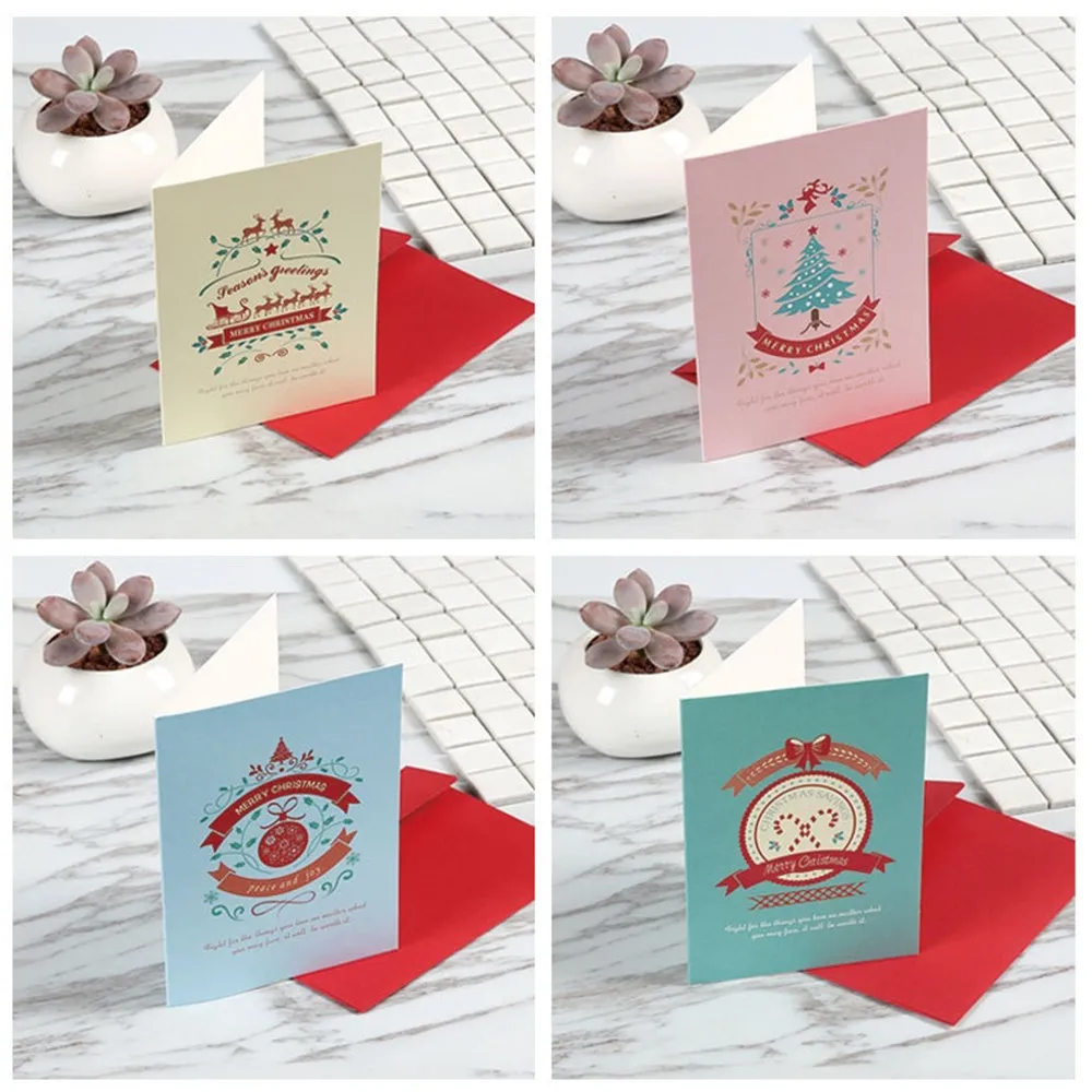 Творческий мультфильм благословение карты Рождественские открытки с Конверты