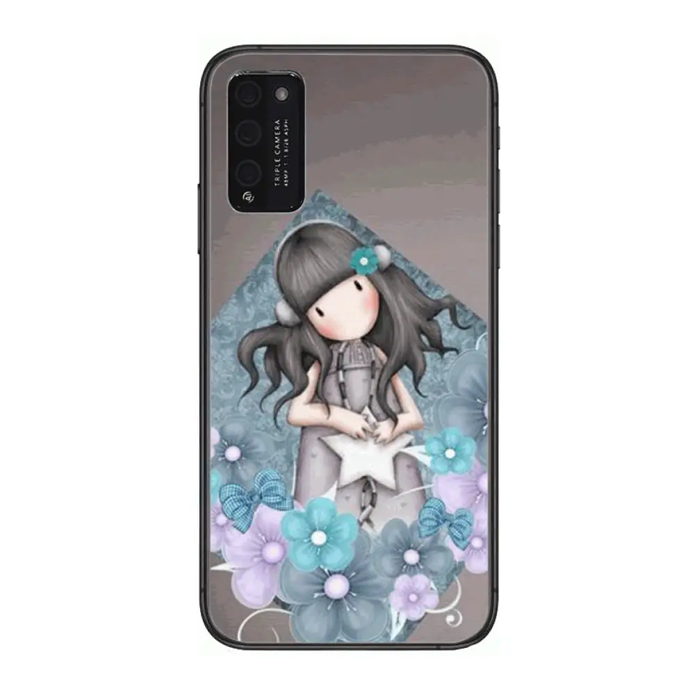 

Santoro Gorjuss case Clear Phone Case For Huawei Honor 10 20 30 9 X Pro Lite V 5G RU Black Etui Coque Hoesjes Comic Fashion