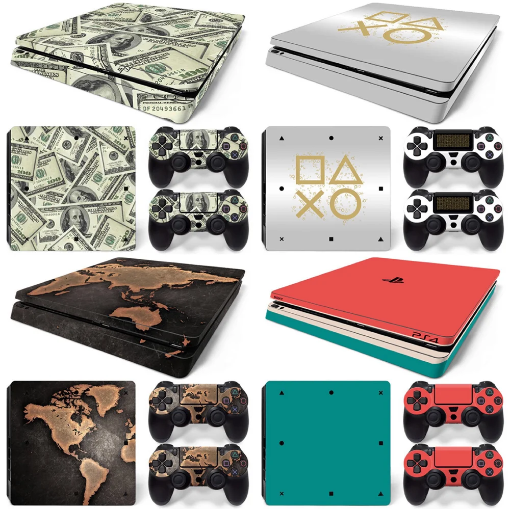Стикеры для консоли PS4 slim виниловые наклейки контроллеров ps4 | Электроника