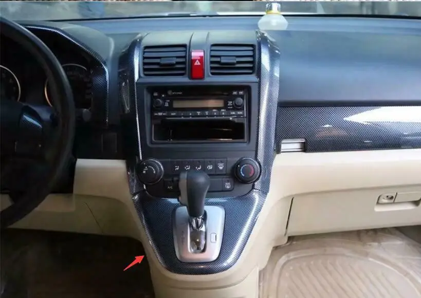 Для Honda CR-V CRV 2007-2011 центральная консоль из углеродного волокна рама переключения