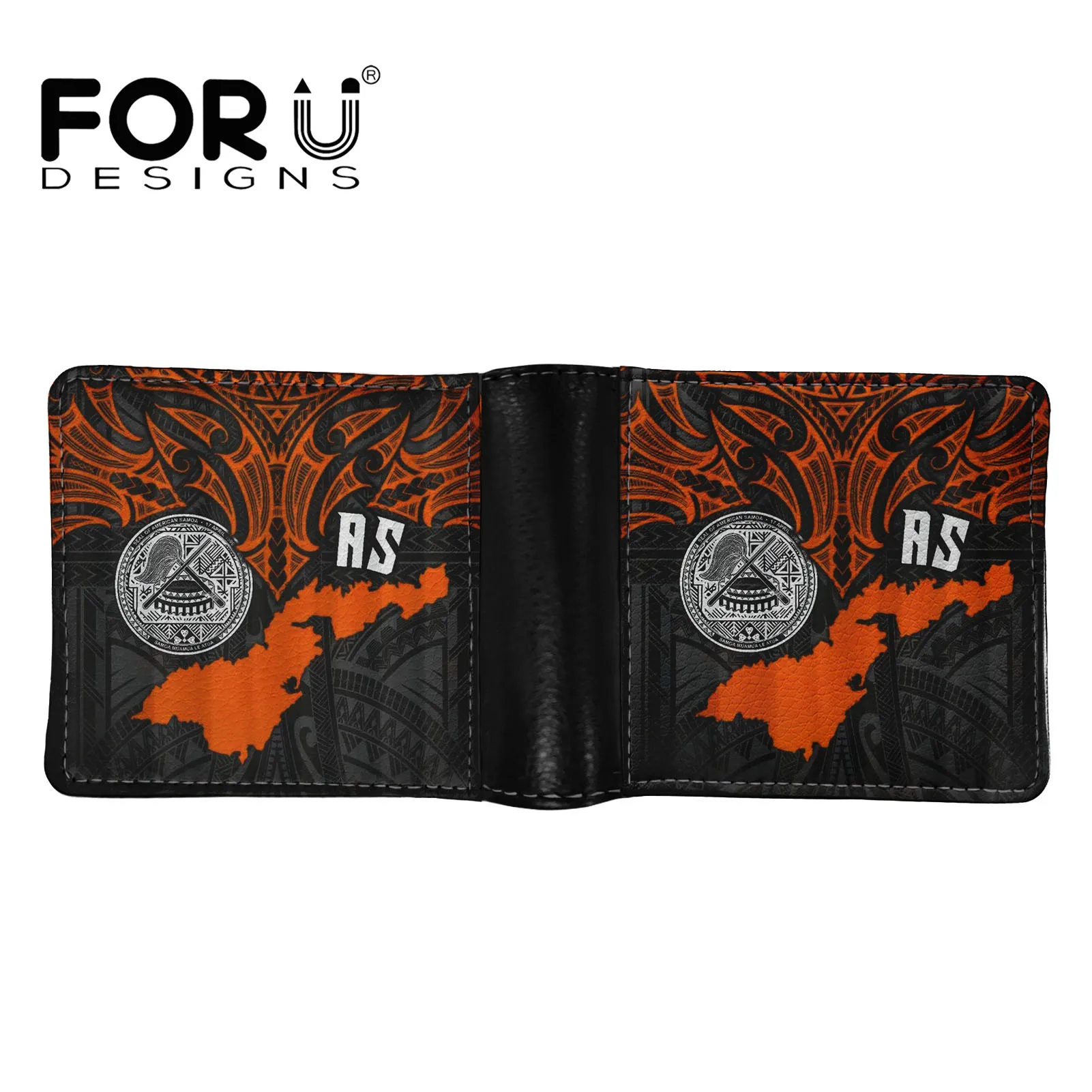 

FORUDESIGNS America Samoa Polynesia Design Wallet New Style Leather PU Wallet for Male Horizontal Multi-Card Wallet Cartera 2021
