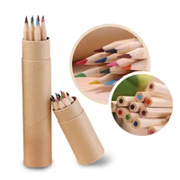 12 color small pencil painting pen color lead pencil office stationery writing painting for students new a30