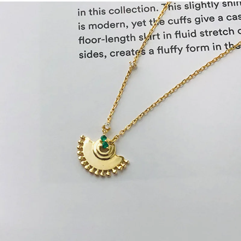 Маленькая подвеска веер цепочка до ключицы ожерелье из стерлингового серебра 925