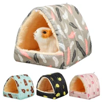 soft winter mini cage comfortable hamster house guinea pig nest small animal sleeping bed warm mat