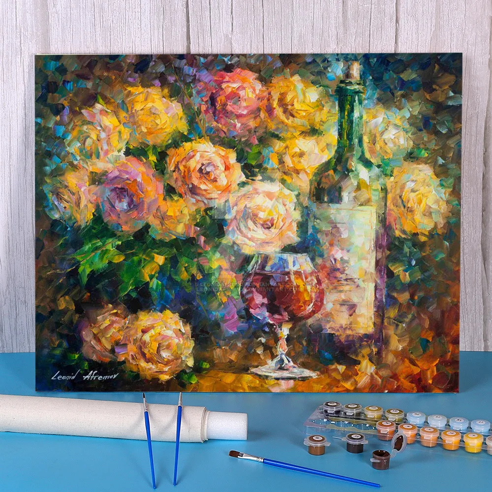 

Ready Her DIY Paint By Numbers Set Oil Paints 50*70 Picture By Numbers Photo Home Decor Adults Wholesale Handiwork Drawing