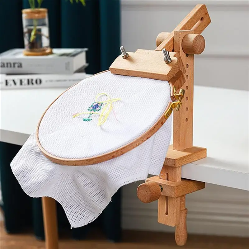 

Beech Wood Embroidery Frame Cross Stitch Ring DIY Embroidery Ring Embroidery Rack Desktop Embedded Embroidery Frame