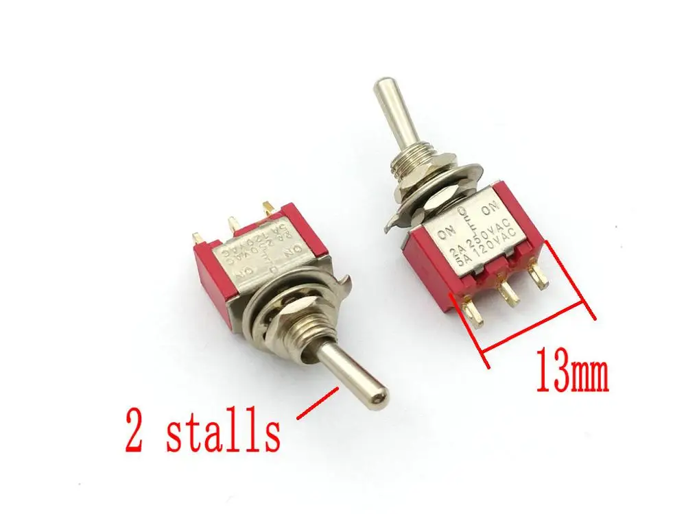 100 шт. 3-контактный переключатель SPDT на 2 стойки AC 5A/120 V 2A/250V адаптер | Обустройство