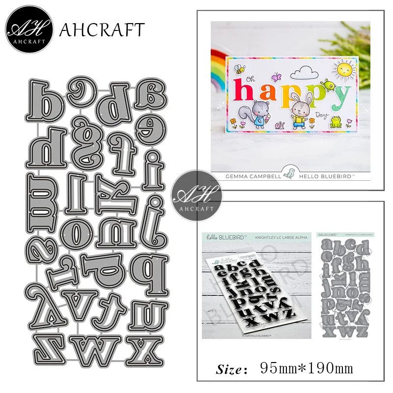 

AHCRAFT26 низкие английские буквы, металлические Вырубные штампы для скрапбукинга, фотоальбома, декоративное тиснение, трафарет