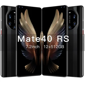 2021 new smartpone mate40 rs global version smartphonr 16g512g android10 unlocked 6800mah snapdragon 888 face id mobile phone7 2 free global shipping