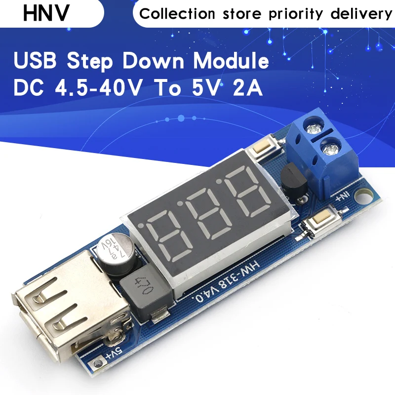 DC 4 5-40 В до 5 2A USB зарядное устройство светодиодный понижающий преобразователь с