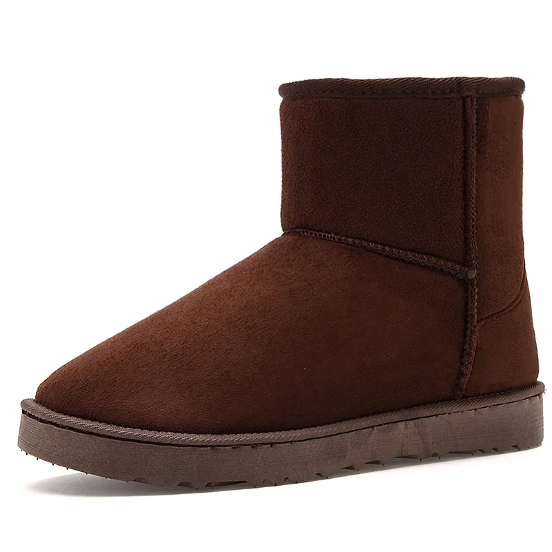 brown boots men Очень теплые зимние ботинки мужские роскошные брендовые модные зимние ботинки унисекс для мужчин; повседневная обувь; ботильоны для влюбленных; Bot PUTILER - Цвет: brown boots men