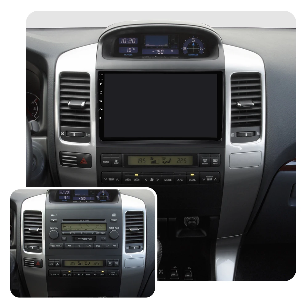 ISUDAR Fascia рамка подходит для Toyota LAND CRUISER Prado 120 2003-2009 Android Панель GPS приборной панели 9