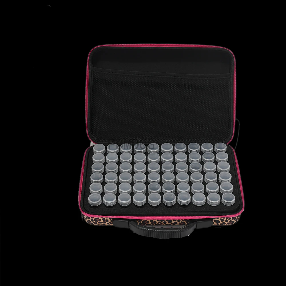 

60/7 бутылок 5d для алмазной живописи, аксессуары, ящик для хранения инструментов, чехол, контейнер, леопардовая сумка