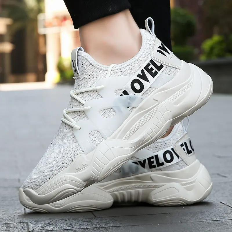 LEIXAG Men's Running Shoes Fly Fabric Sports Jogging Sneakers Outdoor Athletic Walking Trainers | Спорт и развлечения