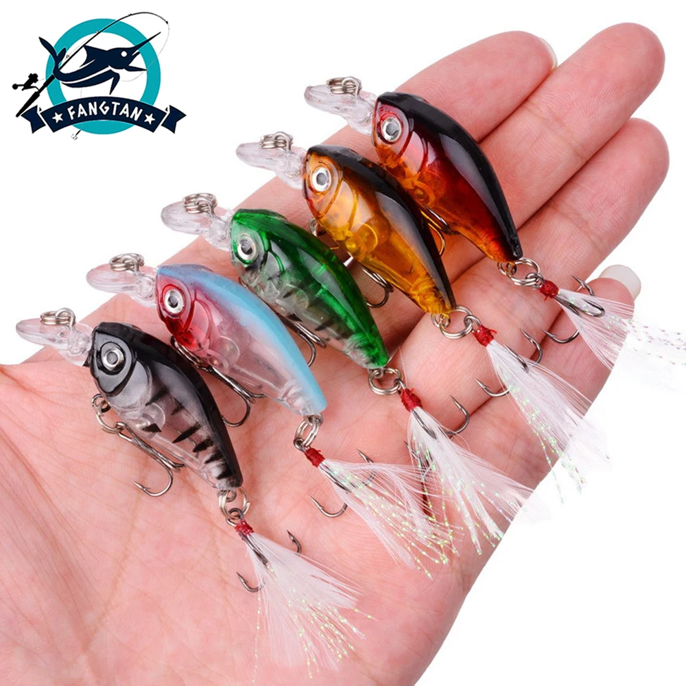 5 шт. 4 см 3 57 г Мини приманка рыболовные приманки воблеры из АБС перо преломляет