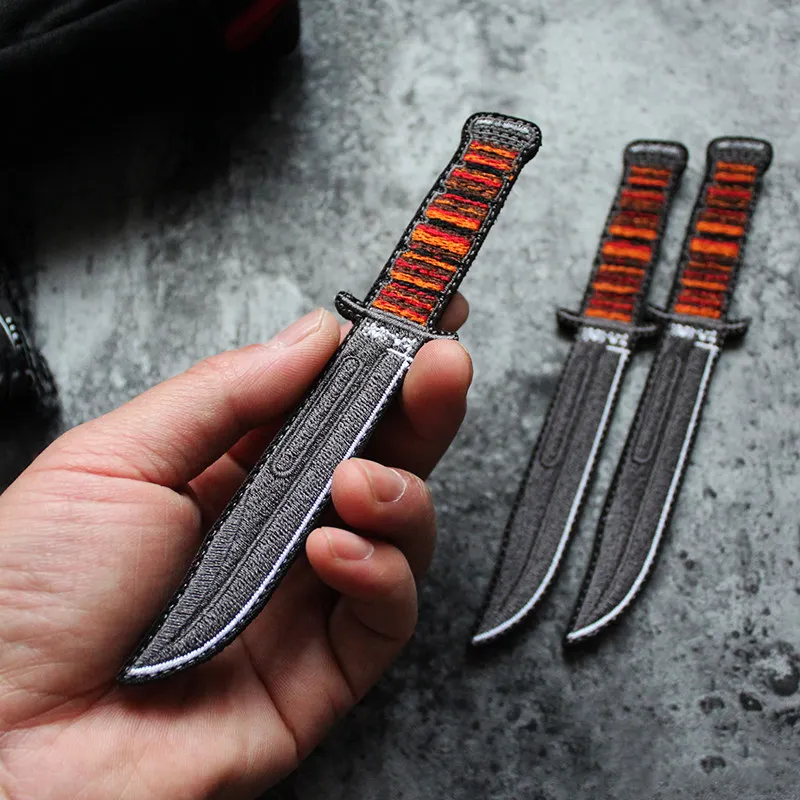 KA-BAR 3D вышивка патч Волшебная наклейка креативный Morale Chapter нож значок железные стикеры на DIY для одежды заплатки на рюкзак