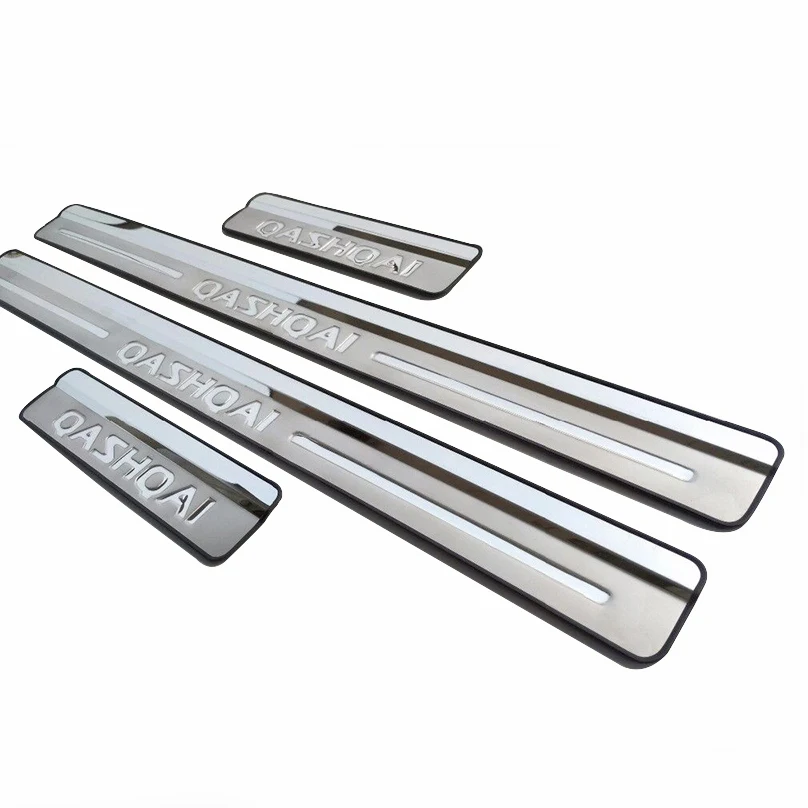 Нержавеющая сталь дверная Накладка порога для автомобиля подходит Nissan Qashqai 2007 2008