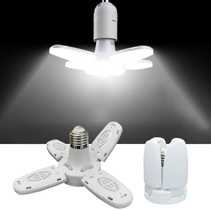 

E27 LED Bulb Fan Blade Timing Lamp Foldable Energy Saving Light