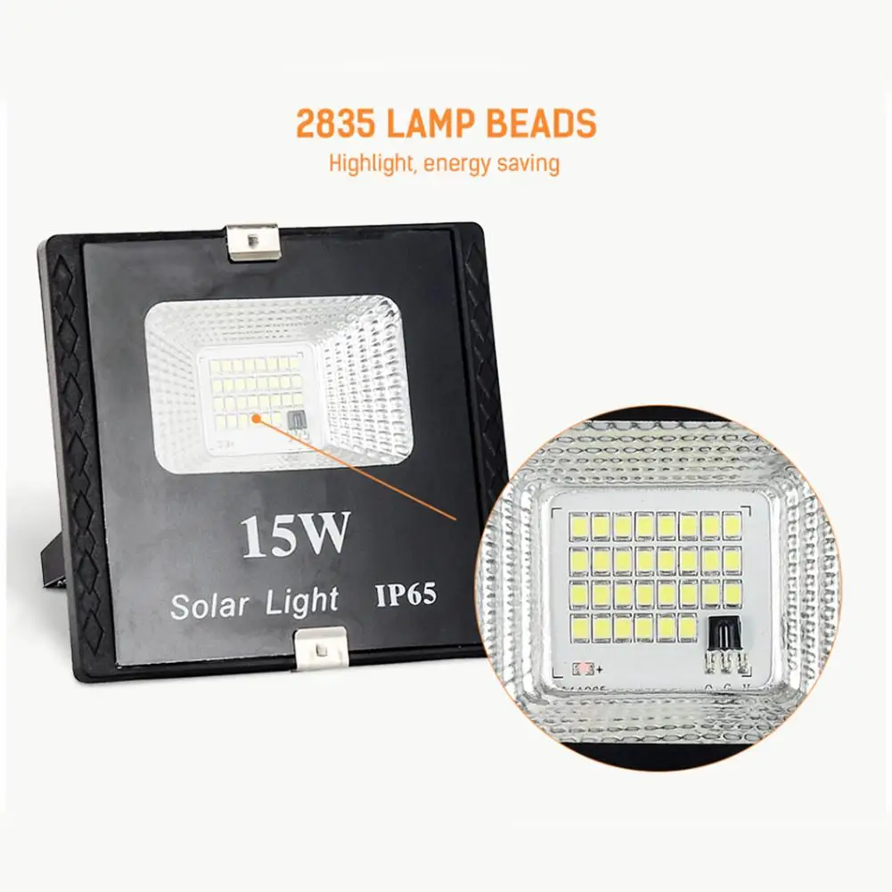 15W Solar LED Flood Light Remote Control Spotlight IP65 Waterproof Street Dimmable Outdoor Garden Lamp Timer Function | Освещение