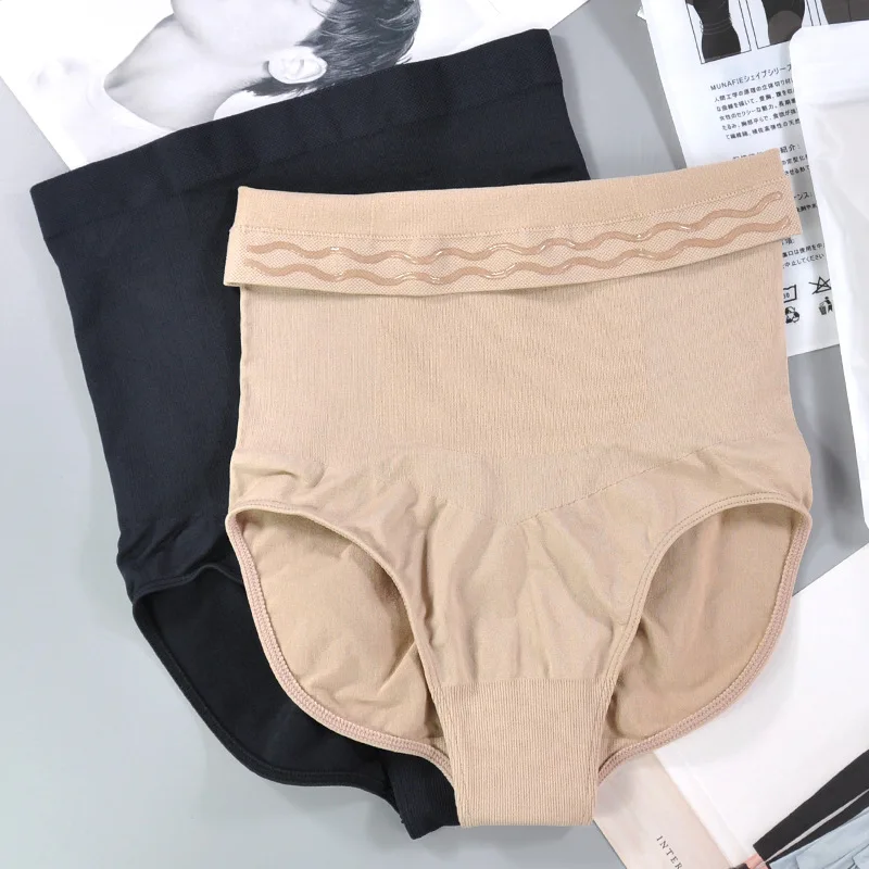 

New seamless belly pants high waist shaping pants body pants silicone non-slip corset hip briefs underwear ladies