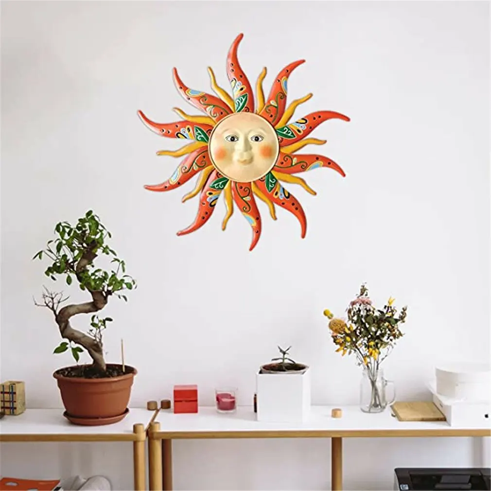 

Iron Decoration Metal Sun Wrought Indoor And Outdoor Decoration Living Room Bedroom Wall Decoration Holiday Gift