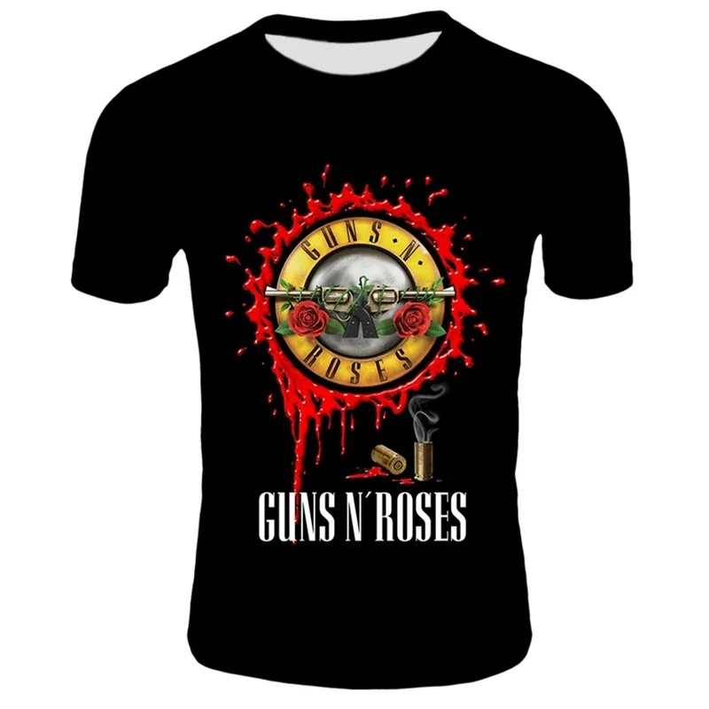 2020 новая одежда Пистолеты и футболки с принтом GUNS N Roses Для мужчин летняя черная