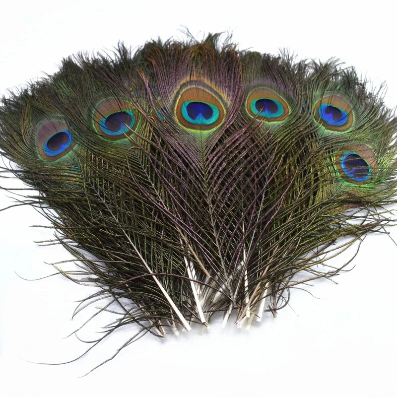 

Peacock Feathers For Crafts Party 20 Pcs/lot Top Quality Natural Decoration 25-32CM DIY Jewelry Home Vase Plumas Accessories