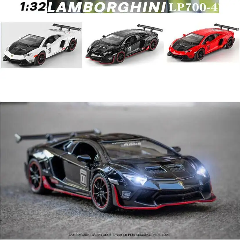 1:32 Lamborghini LP770-4 литые автомобили модель автомобиля из сплава со звуком и светом