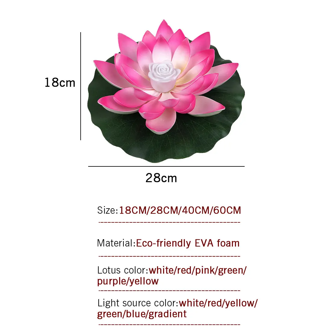 

Lotus Flower Shape Pond Lantern Light Floating Led Festival Outdoor Waterproof Garden Decorative Lighting Lamp