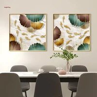 modern art square led indoor painting wall hanging lamp suitable for living room porch study room decoration hanging lamp