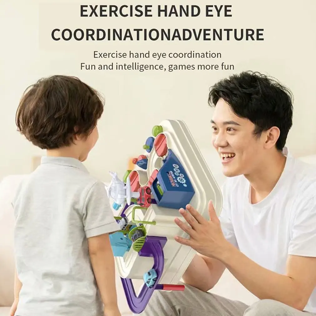 

Racing Rail Car Model Racing Educational Toys Children Track Car Adventure Game Brain Game Mechanical Interactive Train Toy