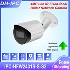 Камера Dahua 4MP Lite IR IPC-HFW2431S-S-S2 PoE Fixed-focalBullet с ночным видением, слотом для SD-карты, IP67, IVS, смарт-Обнаружение движения