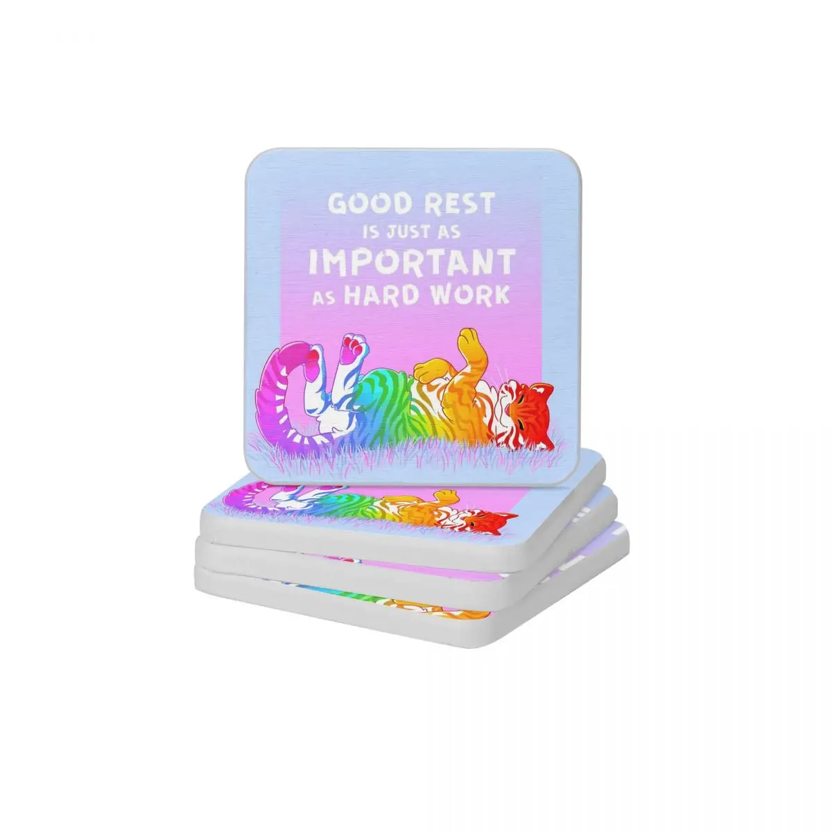 

Хороший отдых так же важно, как жесткая работа, диатомная квадратная круглая подставка Не скользит Коврик для мыла и зубной щетки 10x10 см