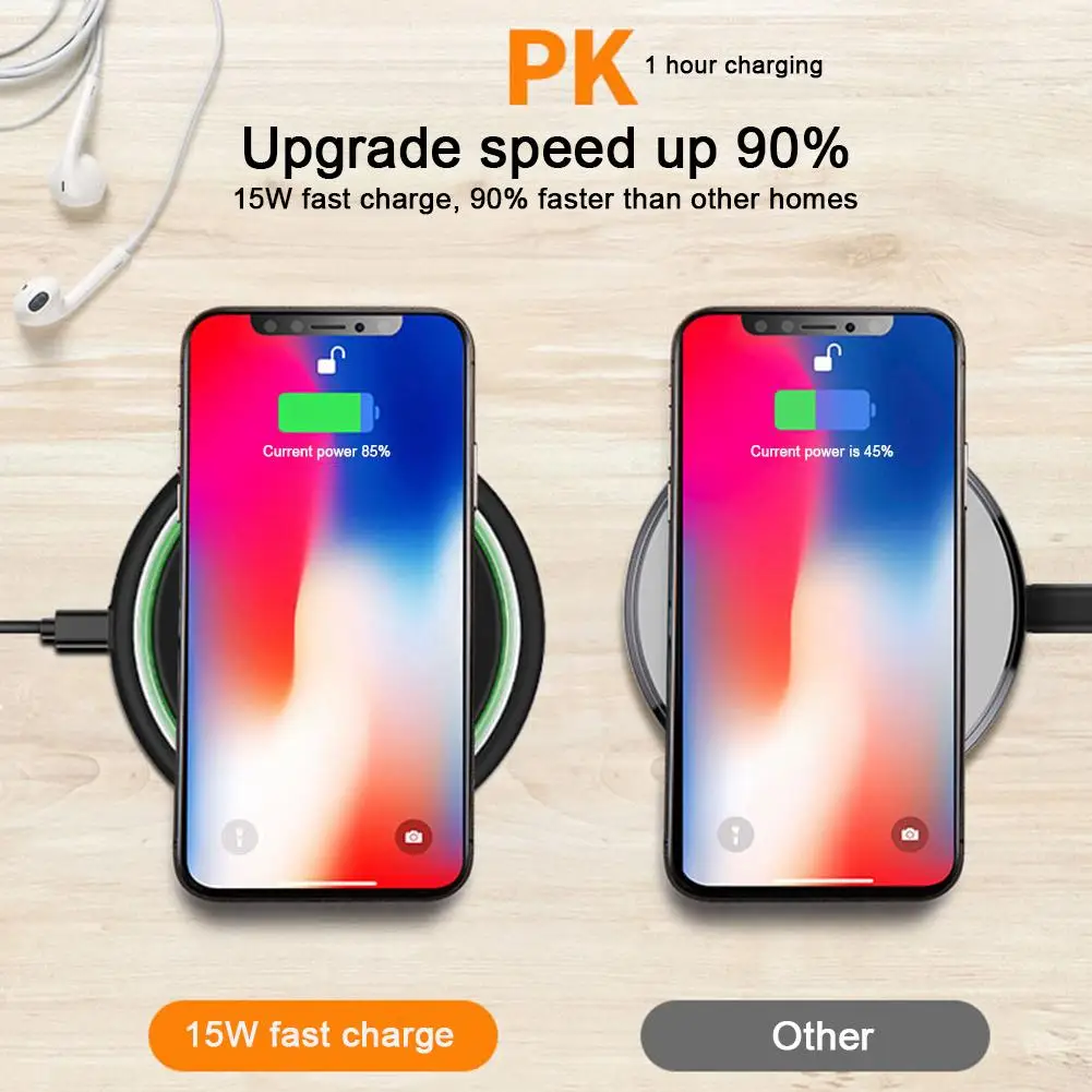 Приемник беспроводного зарядного устройства Qi 15 Вт 10 7 5 для IPhone 11 Pro Xs Max X 8 Plus