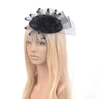 lady women fancy headdress pillbox hat flower fascinator hair clips bridal wedding cocktail party accessories