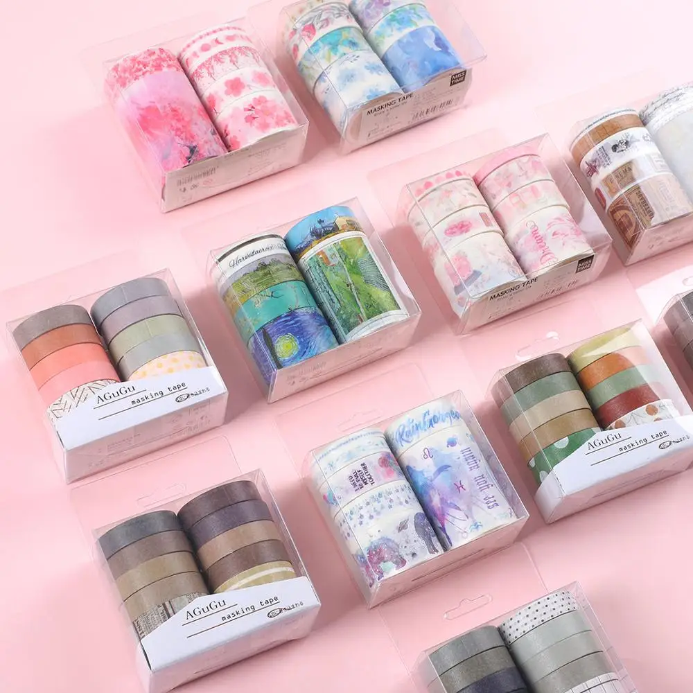 

7pcs or 10pcs/set Cute Basic color Washi Tape Scrapbook DIY Masking Tape School Stationery Store Journal supplies