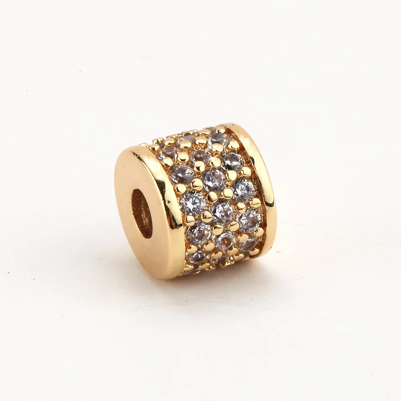 Разделительные бусины для изготовления ювелирных изделий золотые трубки