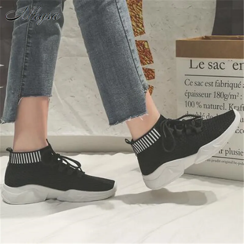 

20189 New spring and summer autumn breathable mesh shoes trend ladies sports shoes students casual flying woven shoes M218