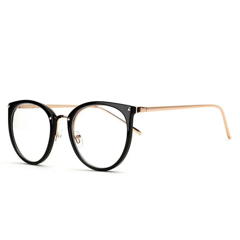 Модные кошачьи женские очки оправа для корригирующих очков металлическая Ретро