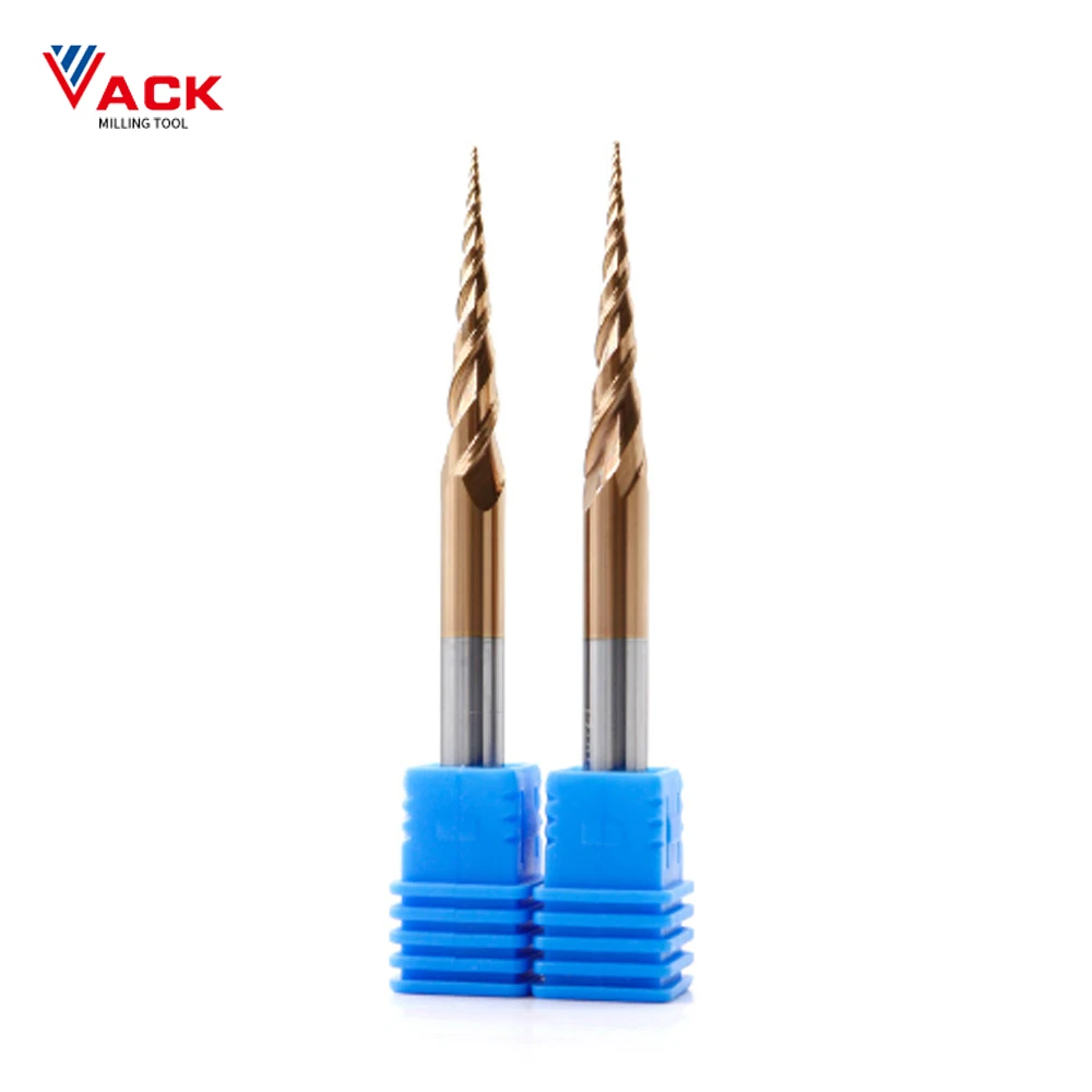 

VACK Ball Nose Tapered End Mill Router Bits cnc Taper Wood Metal Milling Cutter Tungsten Solid Carbide Milling Tools 4mm 6mm 8mm