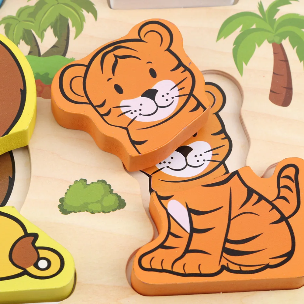 

Toys For Children Animal Hand Grasping Stereo Pairing Puzzles For Kids Early Education Jigsaw Puzzle Board Wooden Toys New Style