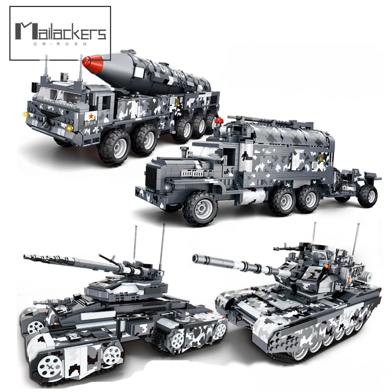 Mailackers Военный танк армейский грузовик 2 в 1 99A главный боевой ракета автомобиль