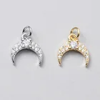 925 стерлингового серебра Красивая Женская Циркон с позолоченным кольцом S925 серебряные ювелирные изделия кулон ожерелье 