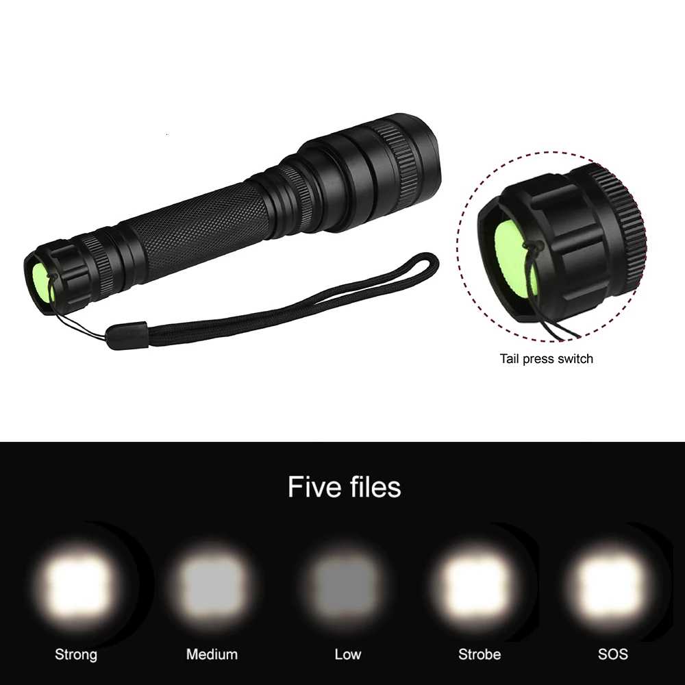 powerful LED flashlight torch 20000LM XHP50 Zoom Tactical defense flashlight Lantern Use 18650 Battery For Camping hunting light