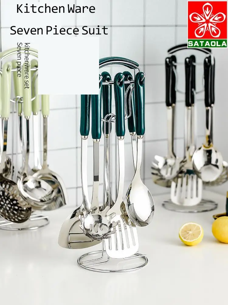 Nordic суда Стиль изумрудно-Нержавеющая сталь кухонная лопатка набор из семи
