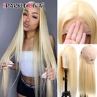 Парик средней части 613 медовая Блондинка 13x1, парик на сетке, бразильские прямые человеческие волосы, парики для женщин 150 плотность, Remy 613, парик на сетке