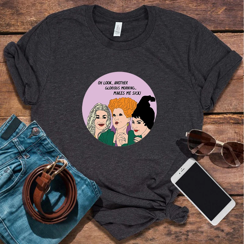 

Sanderson Sisters Man Tshirts Vintage Witch Halloween Men Clothing Gothic 2021 Halloween Men Fashion Tops Top XL