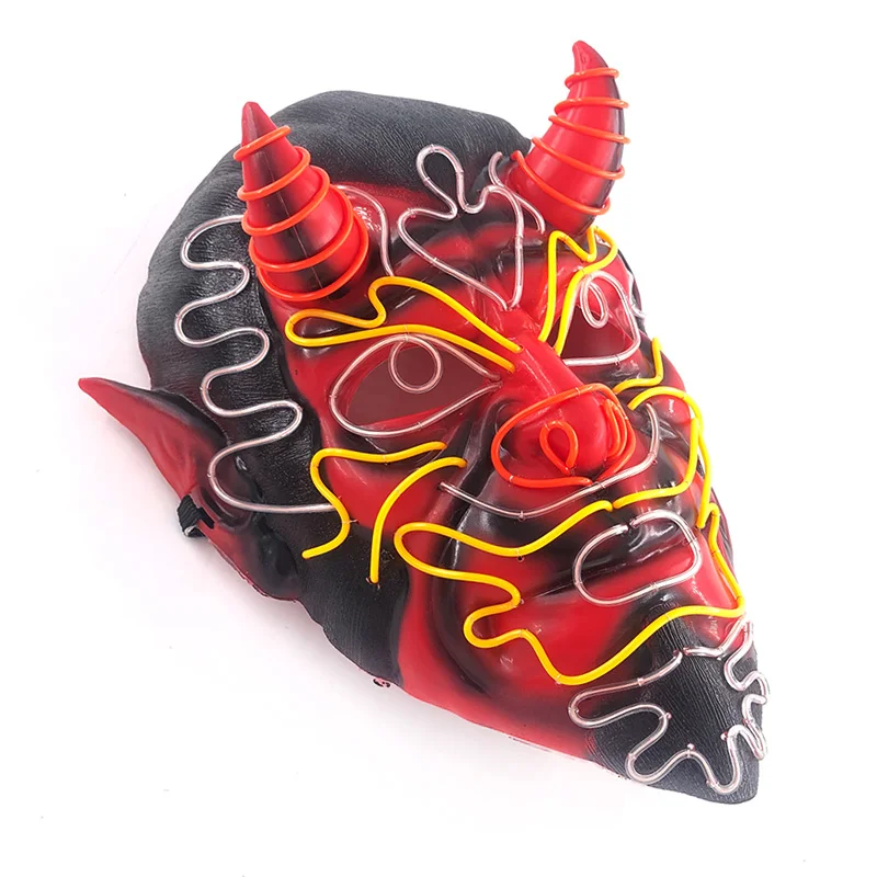 Неосветильник ящаяся светящаяся светодиодная маска для Хэллоуина карнавала